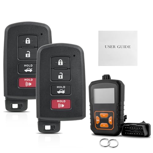 2PCS DIY Remote Key Fob with OBD Tool for 2013-2018