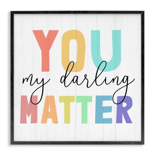 'You Darling Matter Rainbow Letters'| Framed Giclee Art