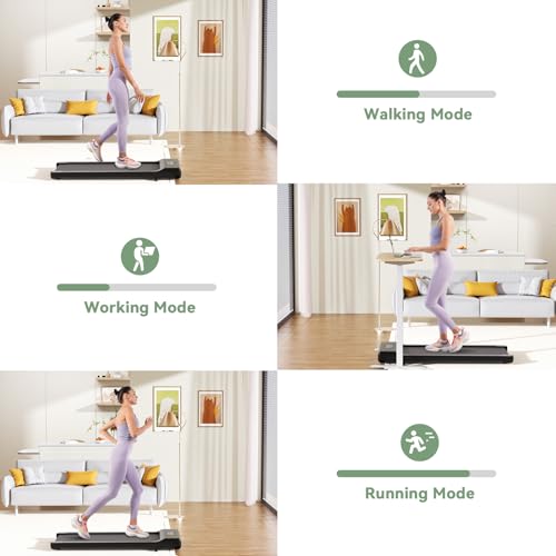 Lacuffy Raceable Walking Pad 2.5HP, Under Desk Treadmill with APP Control, Max 136kg Walking Machine with Multi-Runner Races & Real-time Interaction - Image 4