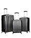 Rockland Santa Fe Hardside Spinner Wheel Luggage, Carbon, 3-Piece Set (20/24/28)