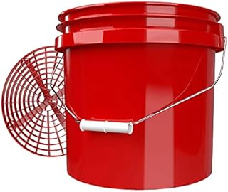 Detailmate Red Bucket Set - 3.5 Gal (12 L) + Grit Guard / Dirt Insert