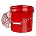 Produktbild Roter Eimer Set - Wasch Eimer rot 5 Gal (ca 20L) + GritGuard Schmutz Einsatz