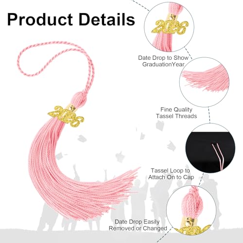 image for ldyllicStyle 2026 Graduation Tassel, Pink Tassels for Graduation Cap, 