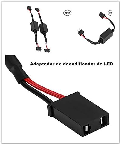 LED Decoder Adapter,2Pcs LED Canbus Headlight Decoder Device Anti-Flicker Resistors for H7