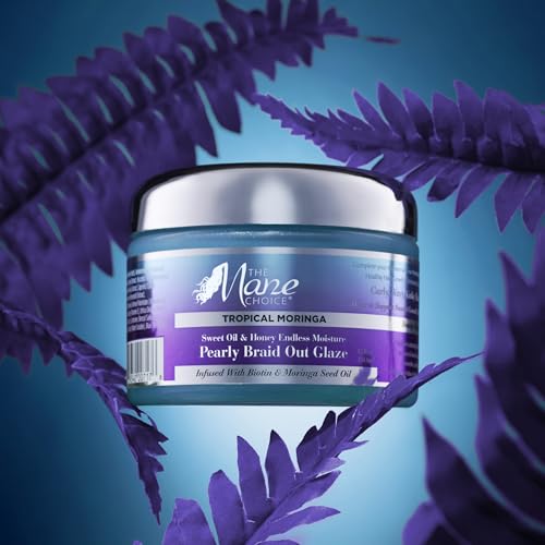 The Mane Choice Tropical Moringa Sweet Oil & Honey Endless Moisture Braid-Out Hair Glaze, Twist & Braid Cream Gel w/Flexible Hold for Hair Definition & Strength, Helps Reduce Frizz & Breakage, 12 Oz - Image 4