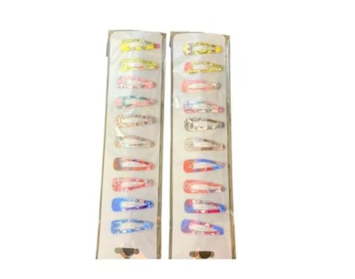 60 Presilhas De Cabelo Tic Tac pequeno 3cm Sortido Infantil