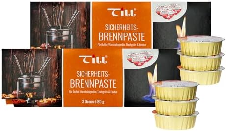 TILL Safety Burning Paste 2X Set of 3 80 g (6 pieces)
