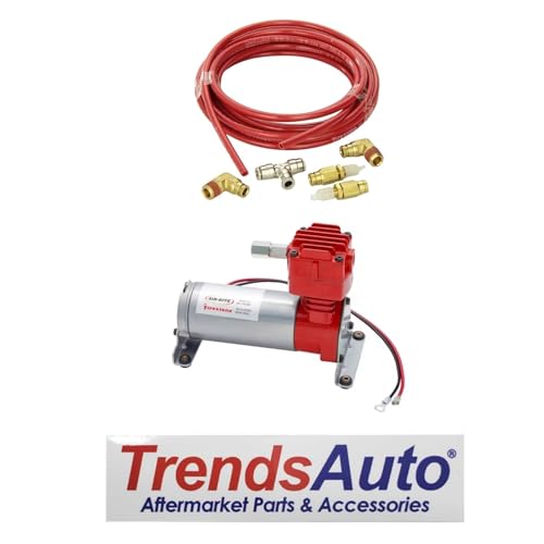 TrendsAuto Firestone Airide Ride-Rite Heavy Duty Air Compressor with Air Line Kit | Usage for 8-Lug Trucks, Trailers Larger than 20' & Slide-In Campers | Includes TrendsAuto Decal | 9499 2012