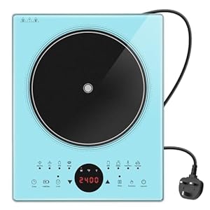 GRACEALL Portable Induction Hob, Single Electric Stove Burner for Cooking, 230V Plug in Induction Cooker, 2400W Electric Cooktop with 4 Hour Timer & Safety Lock, Suitable for Magnetic Cookware