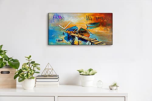 Image Art Mural Moderne Horloge Toile Salon Haute Définition