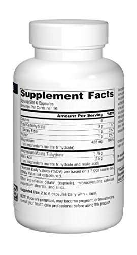 Source Naturals Magnesium Malate 3750 Mg Per Serving Essential Magnesium Malic Acid Supplement - 100 Capsules #TOP2