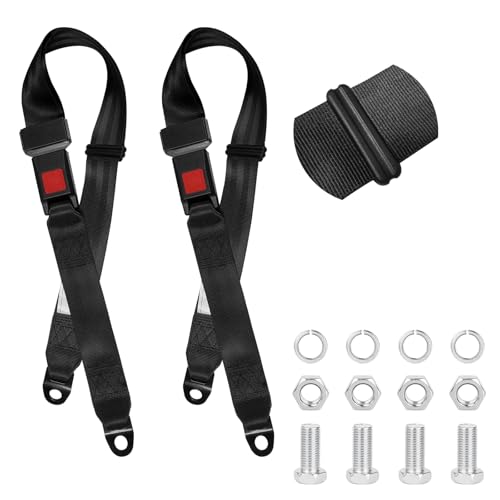 T.Chilyn 2 Pack Golf Cart Seat Lap Strap Belts Kit, Universal Golf Cart Belt Kit, EZGO, Yamaha, UTV,Go Kart, Front/Rear Seatbets