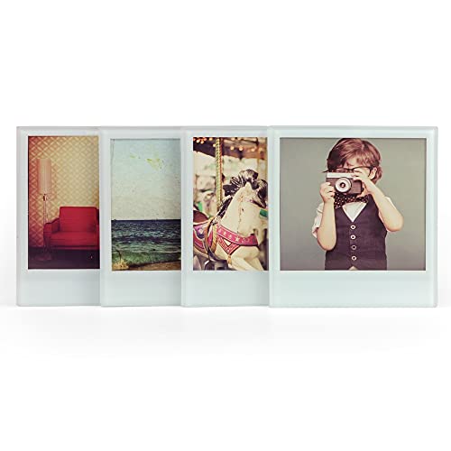 Mustard Glass Coasters Set Personalize Your Drinks Mat - Instant Photo