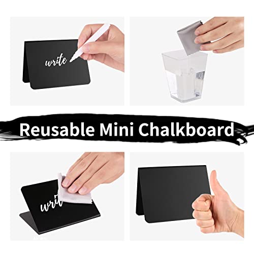 20 Pack 4''X3''Mini Chalkboard Signs For Food, Reusable Food Labels Set For Party Buffet,Wedding,Food Display Stands,Reserved Table Signs With Water Based Chalk Marker And Cleaning Cloth #TOP1