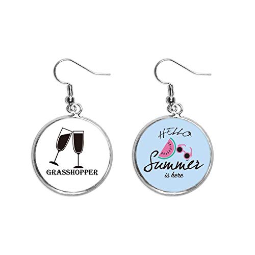 Pendientes de sandía estilo Grasshopper idóneos para terrazas de verano