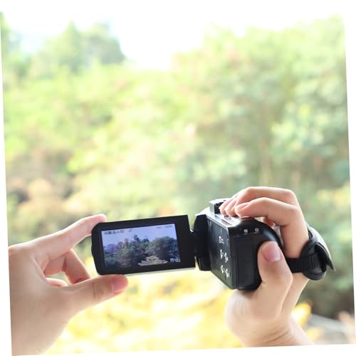 Caméra numérique de vlogging Operitacx écran tactile 4 pouces caméscope noir