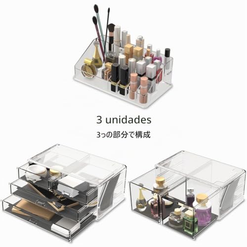 Miniatura 5 de Readaeer Organizador De Maquillaje Organizador De Cosméticos Almacenamiento De Cosméticos Bandejas Para Cosméticos