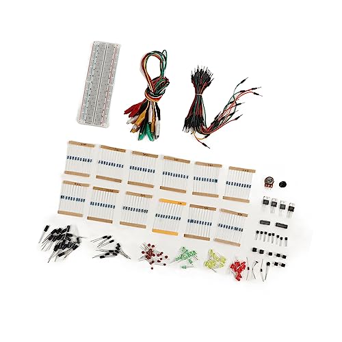 Kit composants électroniques avec breadboard et résistances pour DIY