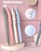 Four Candies 39 Stück Schulsachen mit Mäppchen, 12 Pastell Textmarker, 5 Gelstifte, 6 Druckbleistift Set, Aesthetic Stifte und Coole Sachen für Teenager Mädchen School Stuff Clean Girl (Grün)