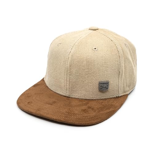 Hand und Feuer Snapback Cap Casual Business Hellbraun Cord XL