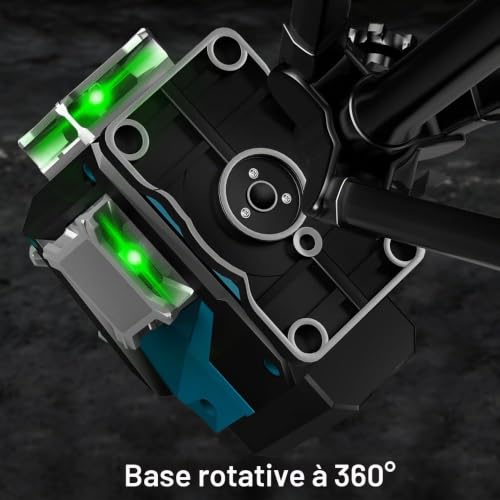 Niveau Laser 360 Autonivelant, VOLTSTRIKE 16 Lignes Lazer Niveaux Vert 4D, Laser Chantier avec 2 Batteries Lithium 5200mAh et Télécommande, pour Rénovation de Maison, Extérieurs et Travaux – vue 7