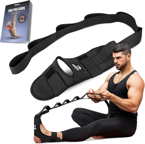 DMoose Civière de mollet et civière de pied pour fasciite plantaire – Sangle d'étirement de yoga pour tendinite d'Achille, civière de jambe, ceinture d'étirement de ligament pour soulager la douleur