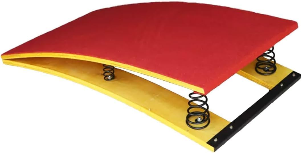 High Jump Spring Board Kids Teens Springboard Stable & Anti-Tear Spring Board Vault Gymnastics Equipment with 4 Springs for Home Gym School Landing Practice Art Project Assisted Springboard