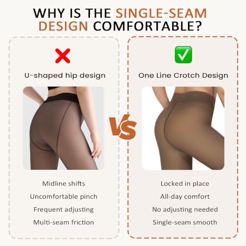 Image of Women's Fleece Lined Tights Thicken for Warmth
