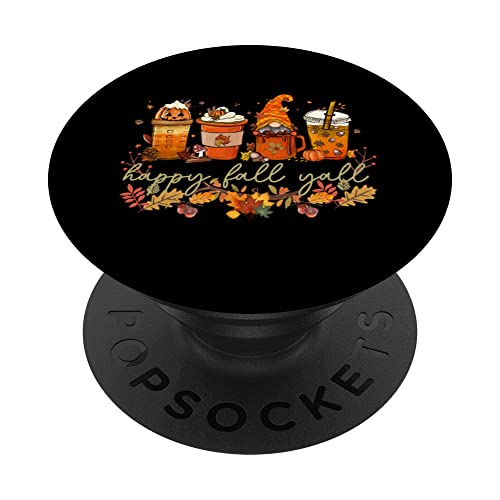 Happy Fall YALL ZUCCA SPICE CAFFÈ INVERNO FOGLIE AUTUNNO PopSockets PopGrip Intercambiabile