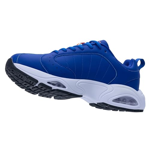 Quseek Mens Running Shoes Athletic Fashion Leather Sneakers Comfortable Non Slip Walking Jogging Workout Gym Sports Shoe Size 7-132