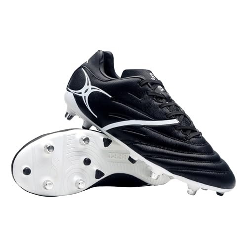 Gilbert Sidestep X20 PWR 6S Rugby Boot - Black/White
