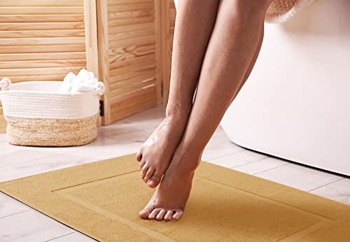 Utopia Towels Cotton Banded Rug, Bath Mats, Not a Bathroom Rug, 21 by 34 Inches, 100% Ring Spun Cotton, Highly Absorbent Shower Bathroom Floor Mat, Champagne, 2 Pack by Utopia Towels - Image 3