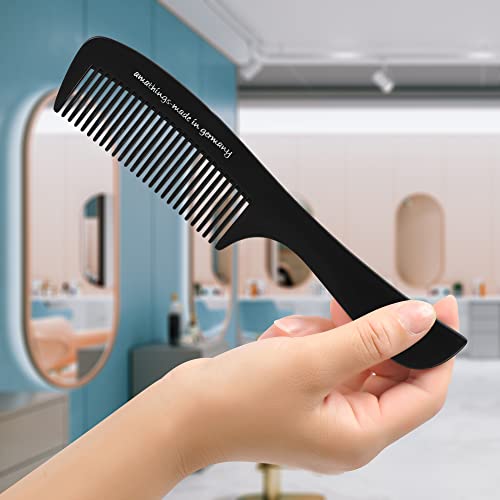 Foto von AMATHINGS Lockenkamm Made in Germany Griffkamm 20 cm Länge Griff-Styler Kamm für alle Haarlängen und -typen (auch Locken und lange Haare) zum Entwirren Detangle