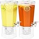 Lifewit 4L Getränkespender mit Zapfhahn, 2er-Set (in 1 Packung) Kunststoff Wasserspender mit Abnehmbarer Ständer für Kombucha, Limonade, Wasserbehälter mit Wasserhahn, Drink Dispenser für Partys