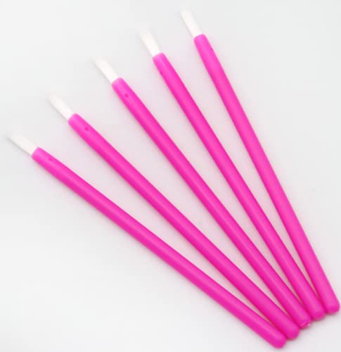 Huachnet Rose Disposable Lipstick Gloss Wands with Soft Brush Head Makeup Kits-Pack of 100