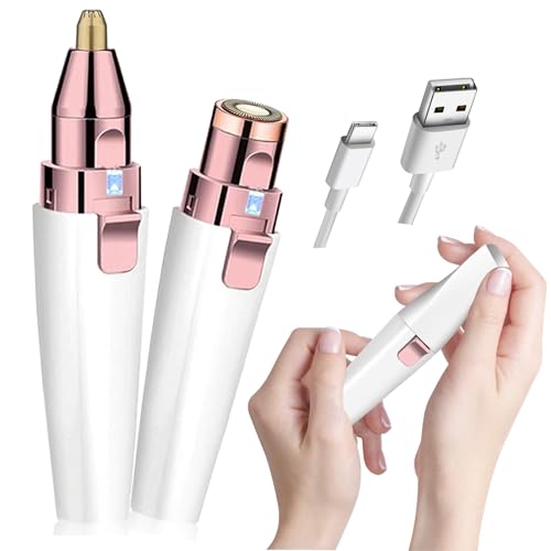 Eyebrow Trimmer Facial Hair Removal for Women, 2 in 1