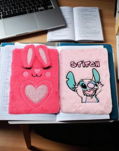 Carnet de notes en fourrure A5 Eclet lot de 2 pour enfants pages lignées