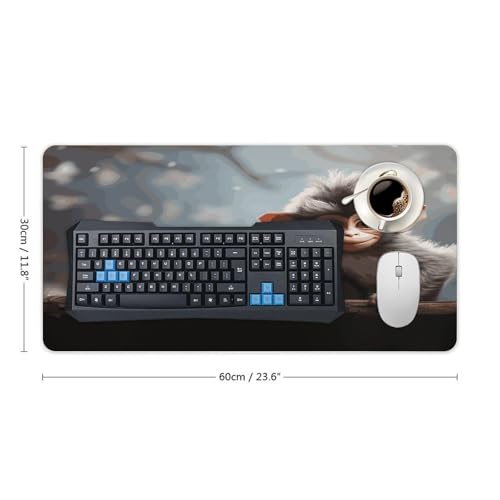 Cute Monkey Desk Mat Non-Slip Large Mouse Pad miniatura 2
