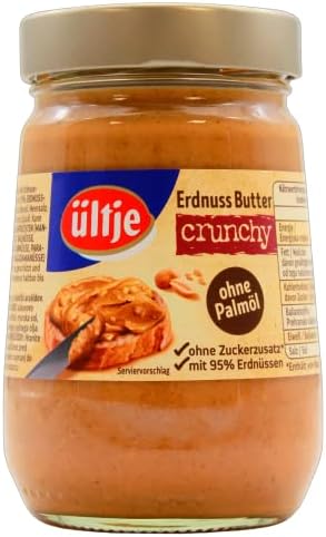 ültje pindaboter crunchy, verpakking van 6 (6 x 340 g)