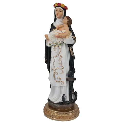 Estatua religiosa en resina Santa Rosa de Lima 12 pulgadas miniatura 4
