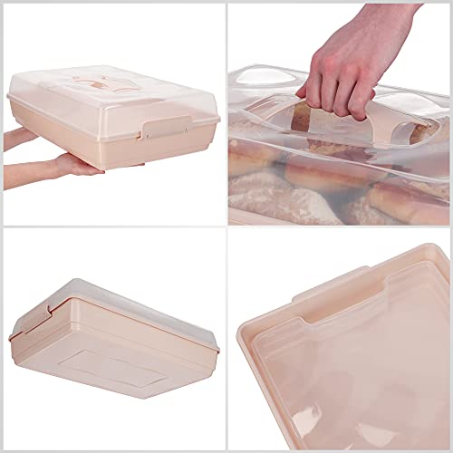 Magdalenas y tartas en caja rectangular para transportar alimentos KADAX 5