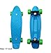 SK8MEMO 17X5inch Kids Skateboard, Mini Skateboard for Beginners (Blue)……