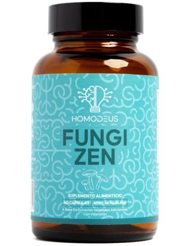 Cuidado Corporal, Drugstore Homodeus Fungi Zen Adaptógenos | Nootrópico Contra la Fatiga Mental | Formúla de Hongos Antiestrés | Con Hongo de Melená de León, Ginseng, Reishi,...