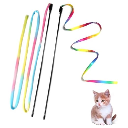 M JJYPET Cat Wand Toys Interactive Kitten Toys for Indoor Cats-2Pcs