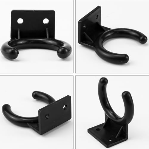 FERCAISH 4 Pack Black ABS Microphone Wall Mount Clip Hooks, Basic/Functional Style, Suitable for KTV Home Office & More - Image 2