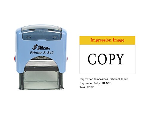 Shopbooz Customized S842 Self Inking Stamp by Shiny with Text Copy in Black Ink Color