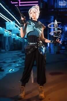 (値下げ中)VALORANT ジェット コスプレ ジェット (Jett) コスプレ衣装 『VALORANT』 デュエリスト