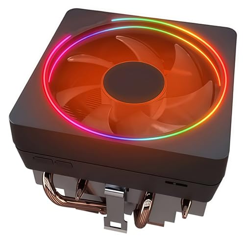 CPU Wraith Prism Cooler RGB LED Aluminum Heatsink Copper Core Base 4-Pin PWM 95mm Fan Pre-Applied Thermal Paste Compatible with AMD Socket AM5 AM4 AM3 AM2, Ryzen 7 1700X 1800X 2700X 3700X 4700X 5700X