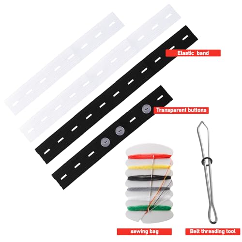 HUIKANGSHENG 12 Pcs Kids Waist Adjuster, Waist Button Clip Jeans Leggings - Adjustable Elastic, Solve the Problem of Tight Waistband, Comfortable and Durable, Perfect for Jeans, Shorts and Trousers2