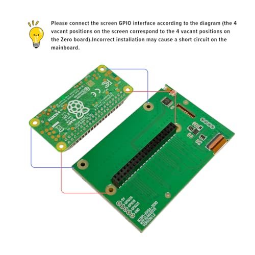 Image of 3.51 Inch Touchscreen for Raspberry Pi Zero 2W / 2WH / W /Zero - 320x480 DPI LCD Display, 4-Wire Resistive Touch, 60Hz Refresh, GPIO Direct Connect (No Pi Board Included)